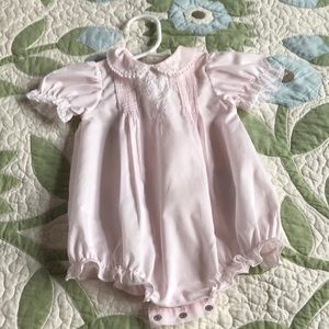 Felhman Brothers vintage pink embroidered bubble